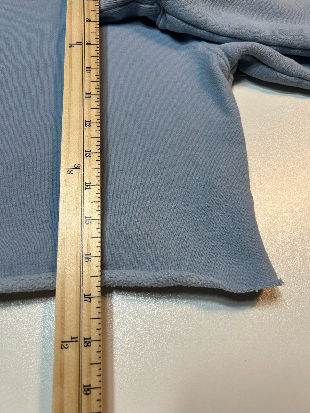 Aritzia Tna Cozy Fleece Perfect Cropped Crewneck Sweatshirt Blue - Picture 4 of 6